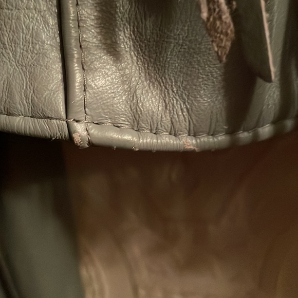 Gypsy  Blue Leather Jacket w/Fringe.Suede and 🐍 Snakeskin Detail on Back⚠️FIRM - Picture 14 of 15